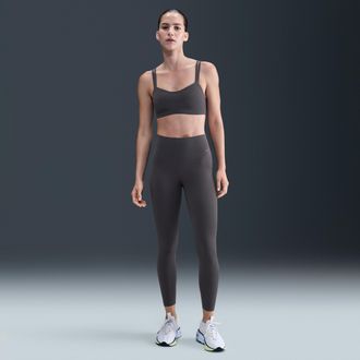 Nike Womens Zenvy High-Waisted 7/8 Leggings in Grey | DQ6015-036