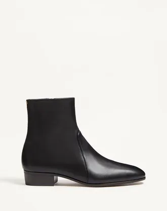 Valentino Garavani Pat Ankle Boot In Kidskin