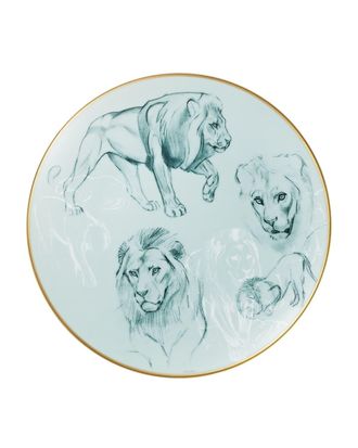Herm&egrave;s Carnets dEquateur Lions Salad Plate