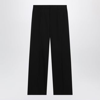 Dolce & Gabbana Straight-leg tailored wool trousers in black