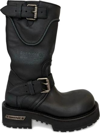 Balenciaga Venom Buckle-detail Leather Boots