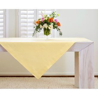Solino Home Linen Table Throw - Fete, 52 x 52, 52 x 52 in Golden Straw at Nordstrom, Size Medium