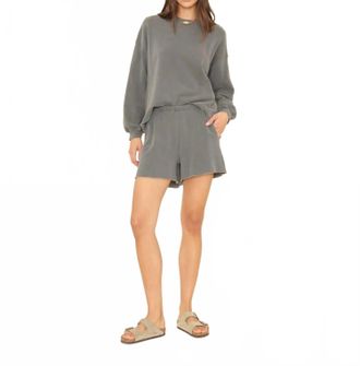Xirena Shawn Terry Sweatshort In Ashphalt