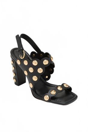 Ulla Johnson Womens Leather Vendome Studded Heel In Brown