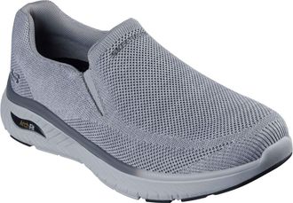 Skechers Arch Fit Crosser Locke Mens Grey Trainers - Size UK 11