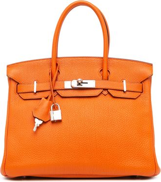 Herm&egrave;s Orange Togo Birkin Retourne 30 with Palladium Hardware