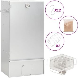 vidaXL Vidaxl - Horno Ahumador De Bbq Con Generador Humo Fr&iacute;o Acero Galvanizado