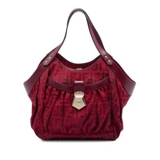 Fendi Pre-owned Canvas Tote Bag - Dames - Pre-owned - Rood - Maat: ONE Size Leer