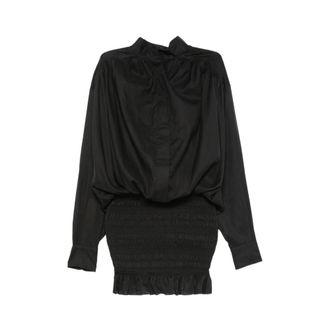 Andamane Party Dresses, female, Black, Size: XS Rania Shirred Mini Dress