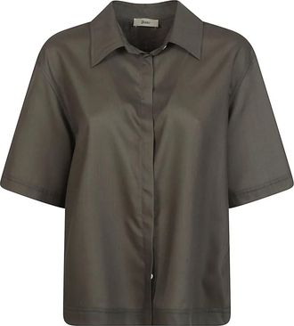 Herno Shirts Green - Dames - Overhemden - Groen - M - Wol - Overhemden