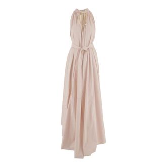 SA SU PHI Maxi Dresses, female, Pink, Size: 2XS Frida Long Dress in Cotton Blend