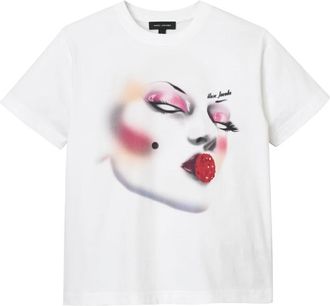 Marc Jacobs Runway Beauty Box Tee - Dames - T-shirts - Wit - M - Katoen - Tops