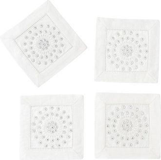 Tiramisu Set Of 4 The Luna Mirrored Cocktail Napkins