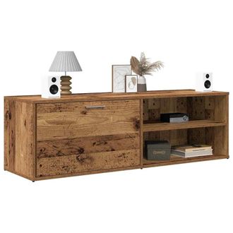 Berkfield Home TV Cabinet Old Wood 120x34x37 cm Engineered Wood in Brown | Size: 120 x 34 x 37 cm