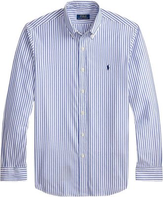 Polo Ralph Lauren Custom-Fit Gestreepte Broadcloth Overhemd - Heren - Casual Overhemden - Veelkleurig - 2XL - Katoen - Overhemden