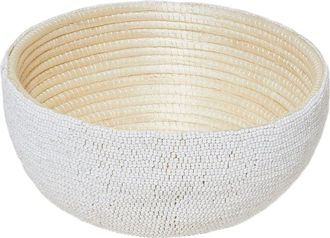 Indego Africa Small Beaded Bowl in White at Nordstrom