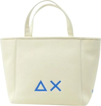 Sun 68 Canvas Tote Bag - Dames - Shoppers - Wit - ONE Size - Katoen - Tassen