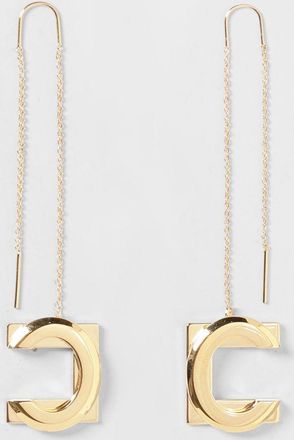 Elisabetta Franchi Orecchini logo in ottone Elisabetta Franchi