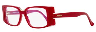 Max Mara Womens Rectangular Blue Block Eyeglasses MM5157-B 066 Carmine Red 54mm