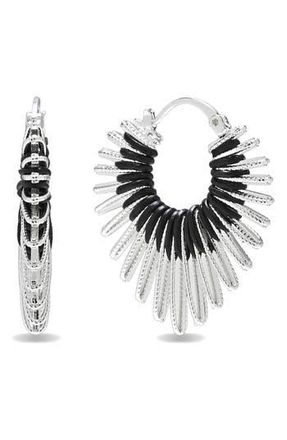 Eye Candy Los Angeles Angela Statement Hoop Earrings in Silver at Nordstrom Rack