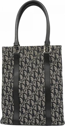 Dior Black Gray Canvas Tote Bag (Pre-Owned)