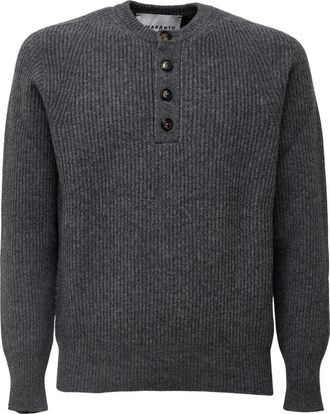 Amaranto Girocollo Knit - Heren - Ronde hals truien - Grijs - M - Truien & Vesten