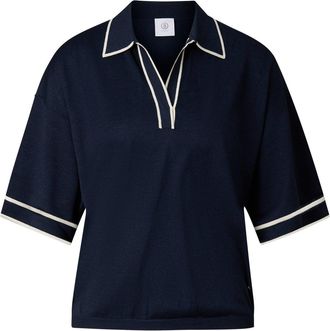 Bogner Paris knitted polo shirt for women - Navy blue - 34