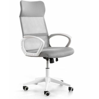 Home Heavenly Home Heavenly - Silla Escritorio Diora Giratoria Y Elevable, Ergon&oacute;mica Con Soporte Lumbar Y Reposabrazos. 115x51x52 Cm. Color: Gris Y Blanco