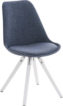 Clp Silla De Comedor Pegleg Square En Tela Azul Blanco