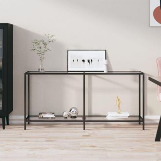 vidaXL Vidaxl - Mesa Consola Vidrio Templado Transparente 160x35x75,5 Cm
