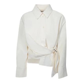 J.W.Anderson Shirts, female, White, Size: S Wrap silhouette shirt, bold draping