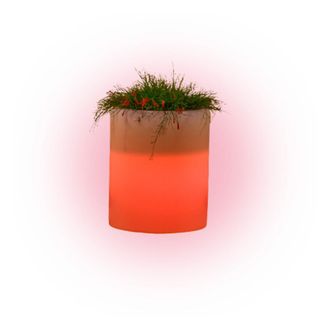 OEM Jarr&oacute;n Luminoso De Dise&ntilde;o Moderno, &Oslash;40 H50, En Pol&iacute;mero Resistente Con Led Rojo Para Interiores Y Exteriores - Hecho En Italia - Monacis