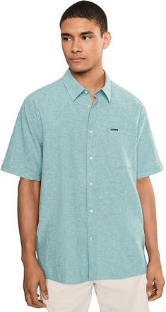 Barbour Nelson Short Sleeve Summer Fit Shirt Mens Long Sleeve Button Up Light Teal : 2XL, Cotton/Linen