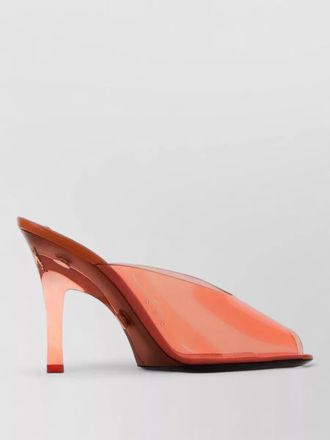 Saint Laurent pvc sabrina mules peep toe transparent