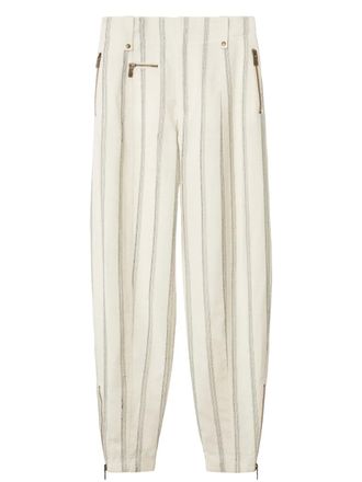 Burberry striped trousers - White