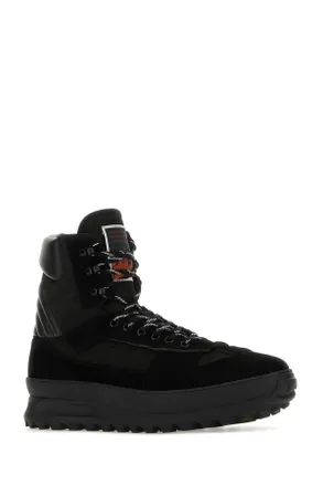 Maison Margiela Leather Climber High-Top Sneaker - Black