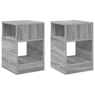 vidaXL Mesa Auxiliar 2 Pcs Gris Sonoma 30,5 X 30 X 45 Cm Vidaxl