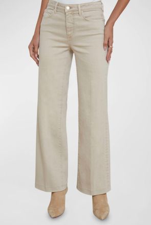 L'agence Scottie Wide Leg Jean In Biscuit