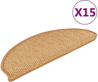 vidaXL Alfombrillas Autoadhesivas Sisal 15 Uds Color Sisal 56x17x3 Cm Vidaxl
