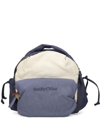 See By Chloé logo-embroidered backpack - Blue