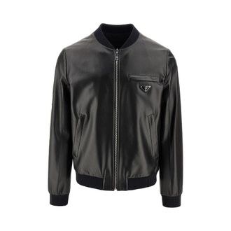 Prada Re-Nylon and leather reversible bomber Man 50