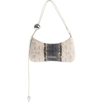 Jacquemus Le Bisou Perle Snake Embossed Leather Shoulder Bag in Multi-Beige 015 at Nordstrom