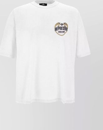 Represent cotton ribbed crew-neck logo-print short-sleeve t-shirt