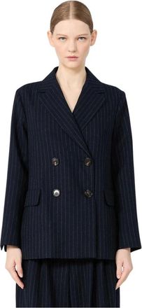Max Mara Dames, Jassen, Blauw, Maat: L