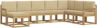 vidaXL Conjunto De Sof&aacute;s De Exterior 8 Uds. Y Beige Vidaxl