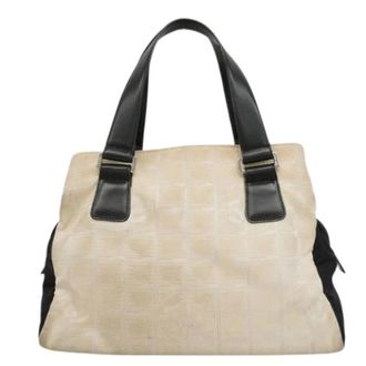 Chanel Pre-owned Handbags, female, Beige, Size: ONE SIZE Pre-owned Vintage Nylon Handbag