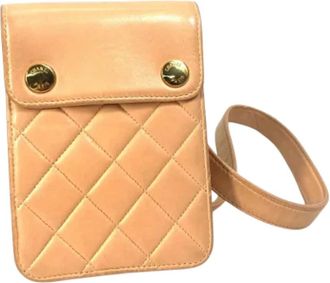 Chanel Pre-owned Leather chanel-bags - Dames - Vintage Schoudertas - Bruin - ONE Size - Vintage
