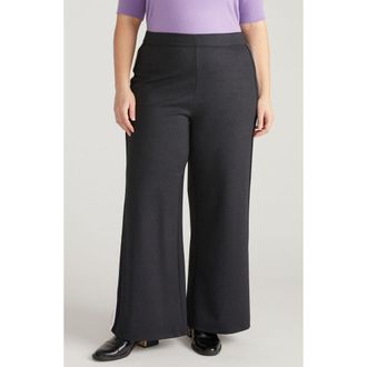Universal Standard Stephanie Ponte Wide Leg Pants in Charcoal Grey at Nordstrom, Size Xs