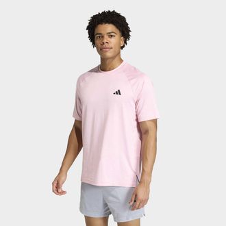 adidas T-Shirt ADIDAS PERFORMANCE TECH ESSENTIALS WORKOUT, Herren, Gr. XXL, true pink, wei&szlig;, Obermaterial: 92% Polyester, 8% Elasthan, Shirts T-Shirt