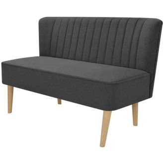 vidaXL Divano in Tessuto 117x55,5x77 cm Grigio Scuro - Vidaxl